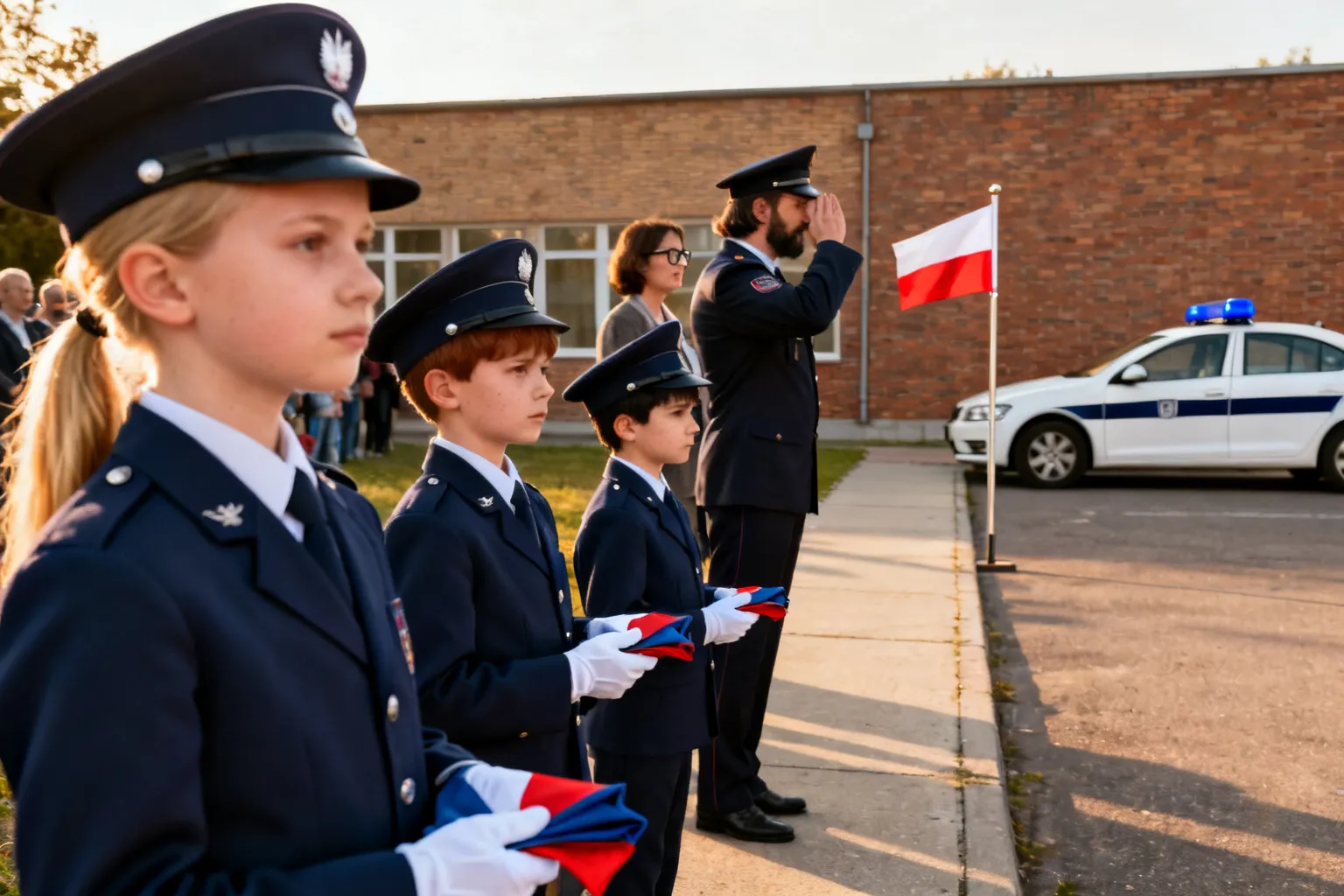 Ślubowanie pierwszoklasistów Mundurowego Liceum w Łodzi