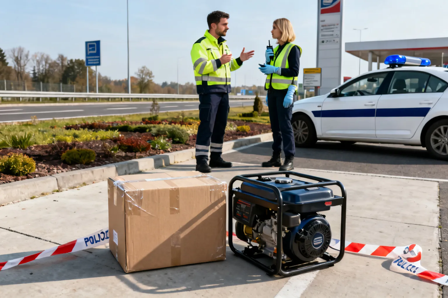 Pakunek przy agregacie na MOP Chrząstów uruchomił interwencję służb