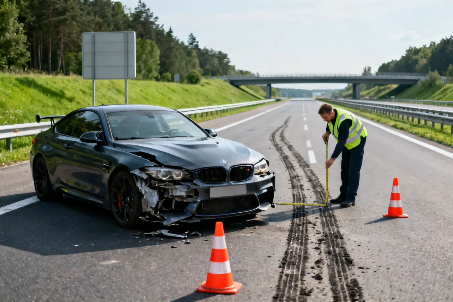 Biegli: BMW w wypadku na A1 w Sierosławiu jechało 313–333 km/h