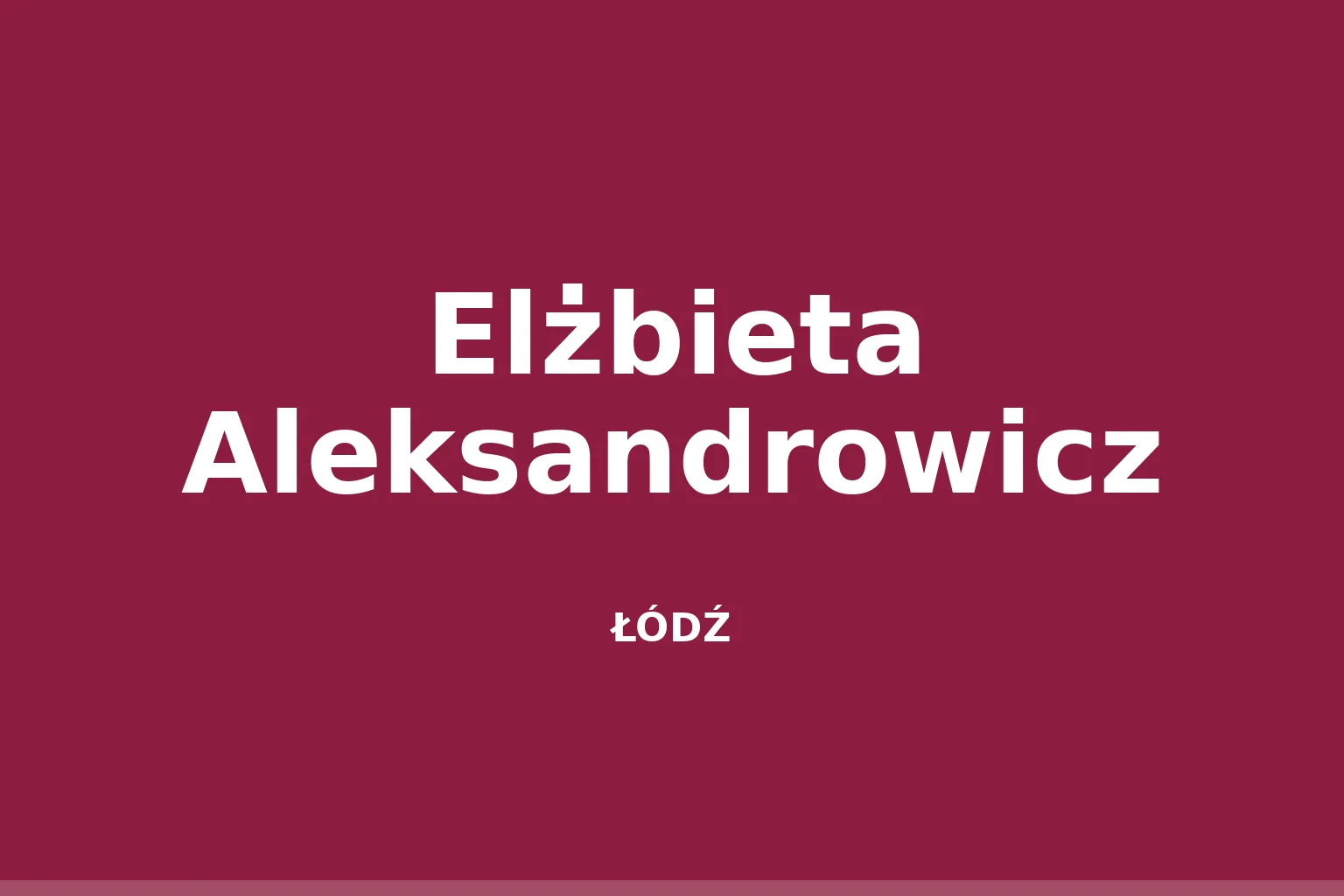 Elżbieta Aleksandrowicz
